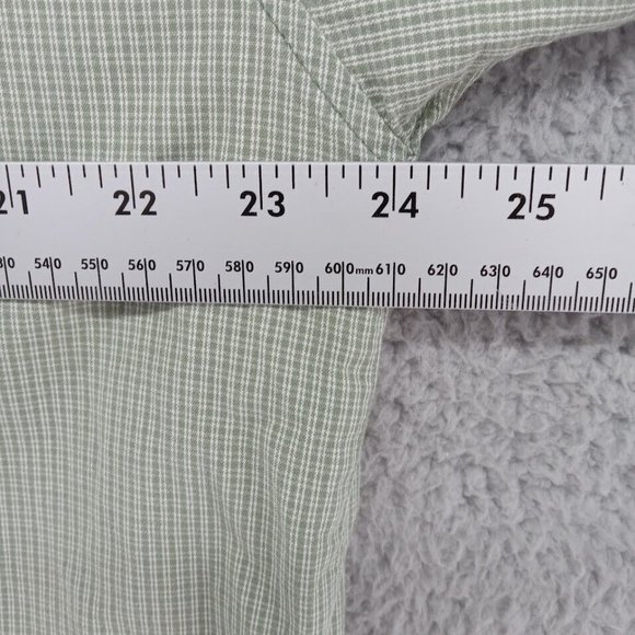Columbia Shirt Mens Large Green Sage Plaid Button Up Outdoors Utility Casual - Picture 5 of 7